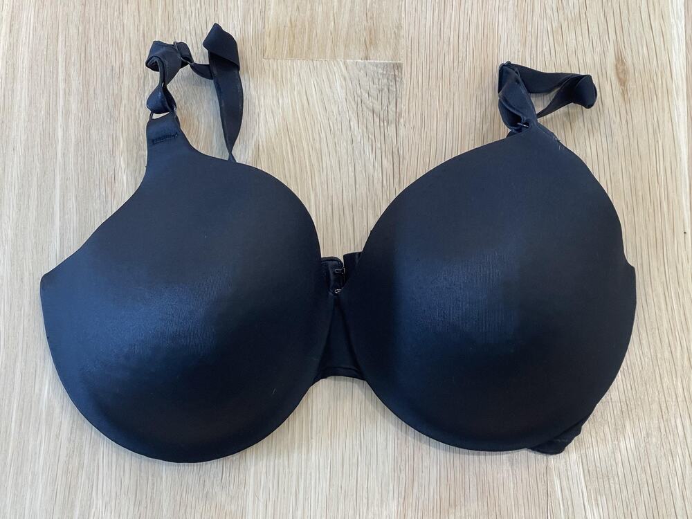 Warner's T-Shirt Bra Womens Black Microfiber Seamless Underwire Padded 34DD